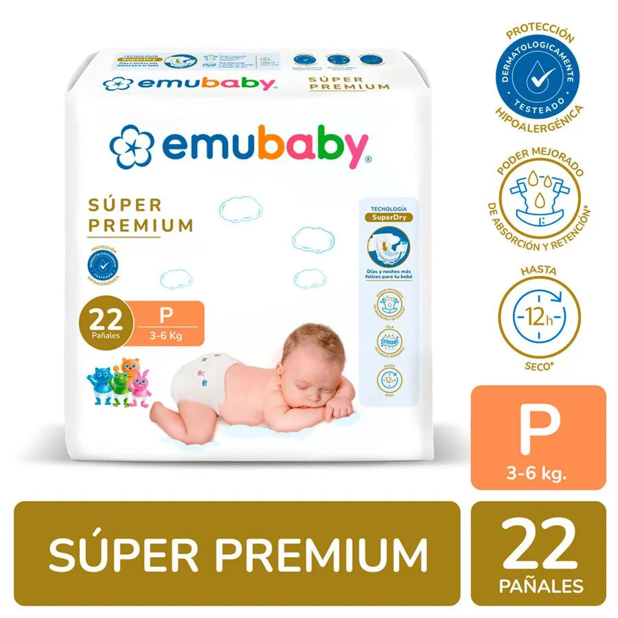 Pañal Emubaby Super Premium Talla P