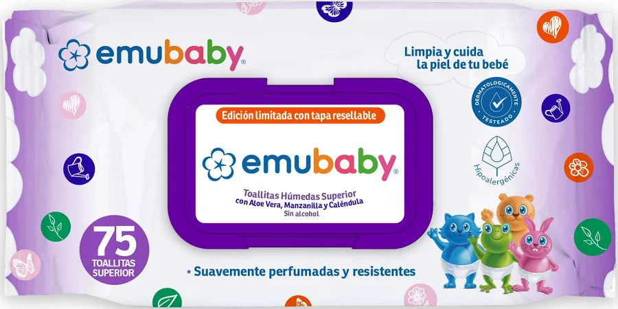 Toalla Húmeda Emubaby 75 unidades