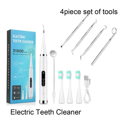 Cepillo dental electrico- espátula para eliminar la placa