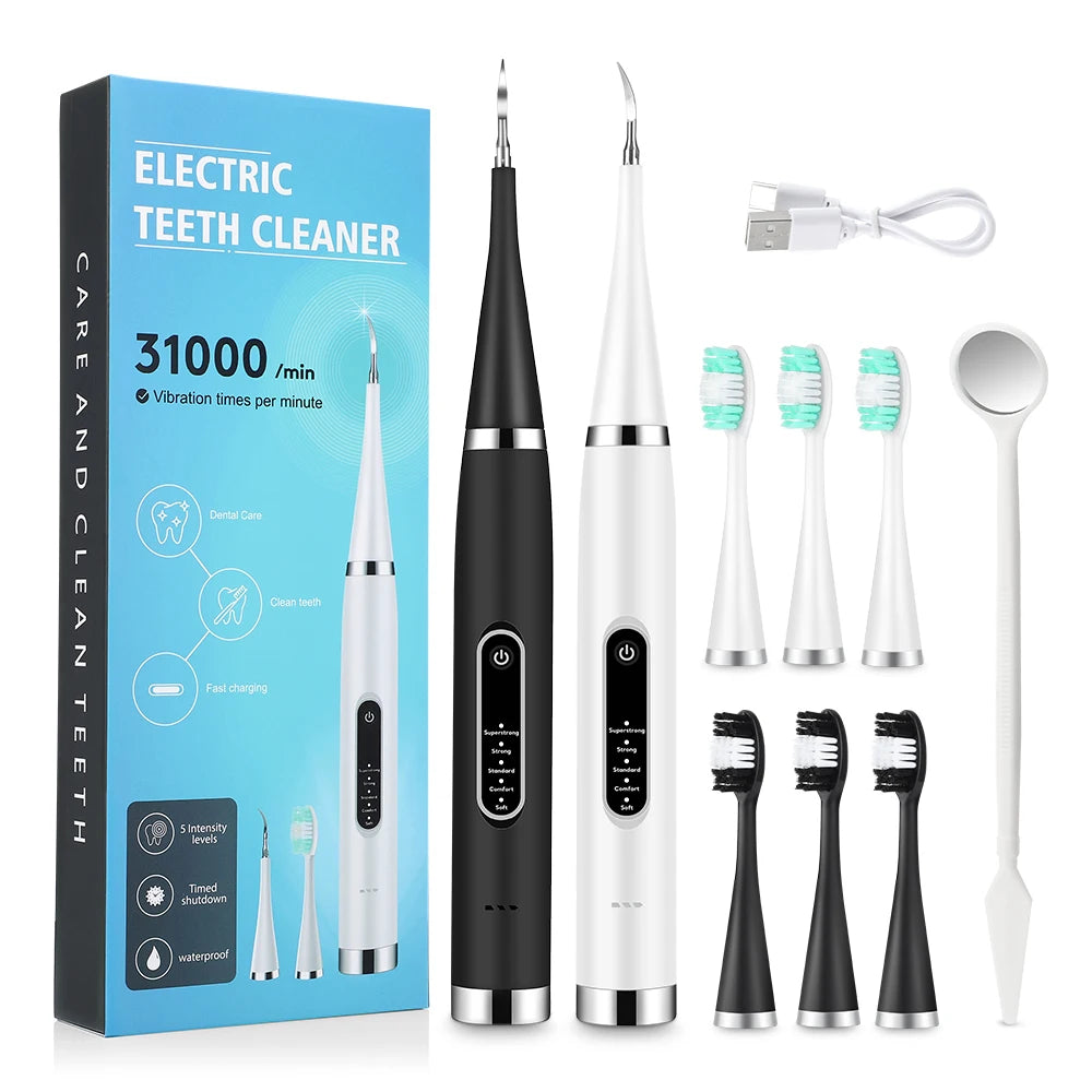 Cepillo dental electrico- espátula para eliminar la placa