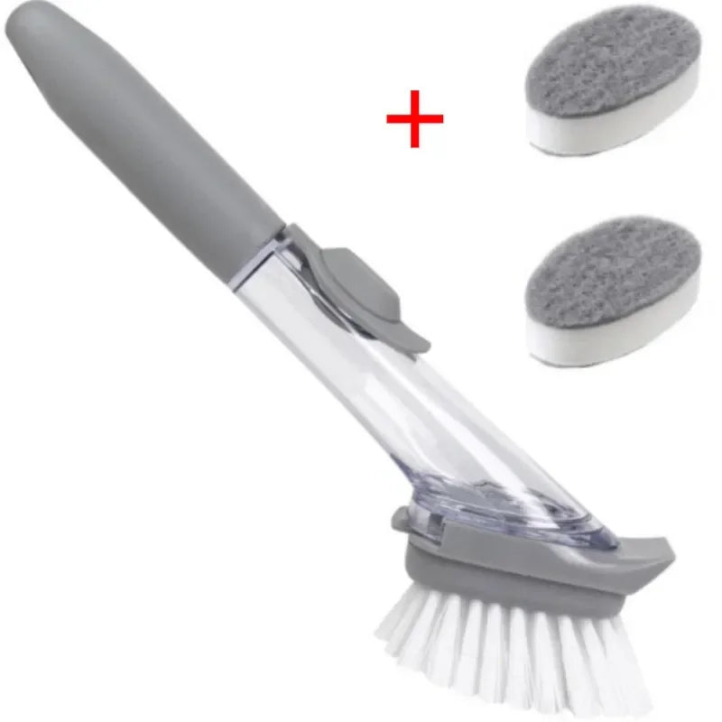 Cepillo Lavavajillas con Dispensador de Jabón para Cocina