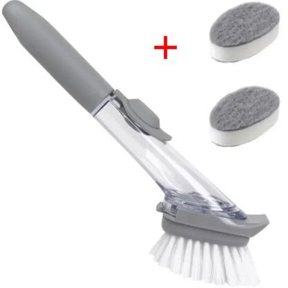 Cepillo Lavavajillas con Dispensador de Jabón para Cocina