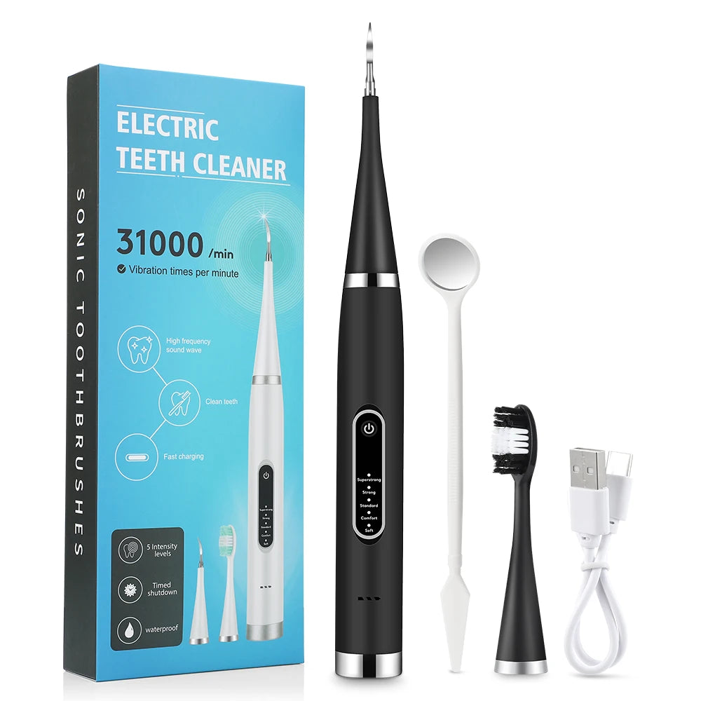 Cepillo dental electrico- espátula para eliminar la placa