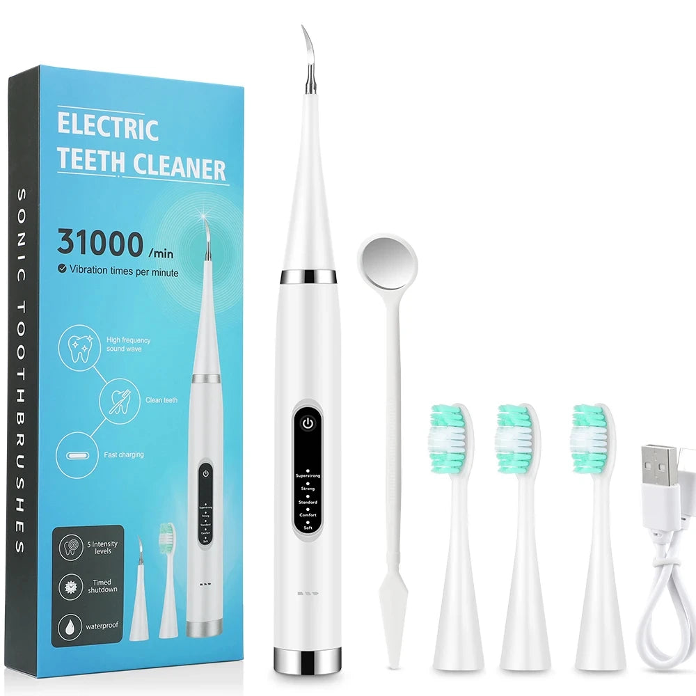 Cepillo dental electrico- espátula para eliminar la placa