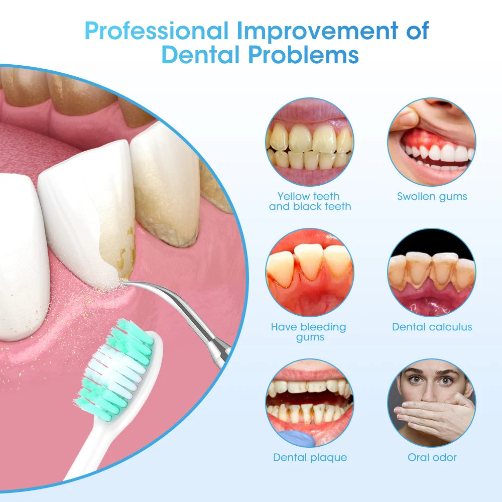 Cepillo dental electrico- espátula para eliminar la placa