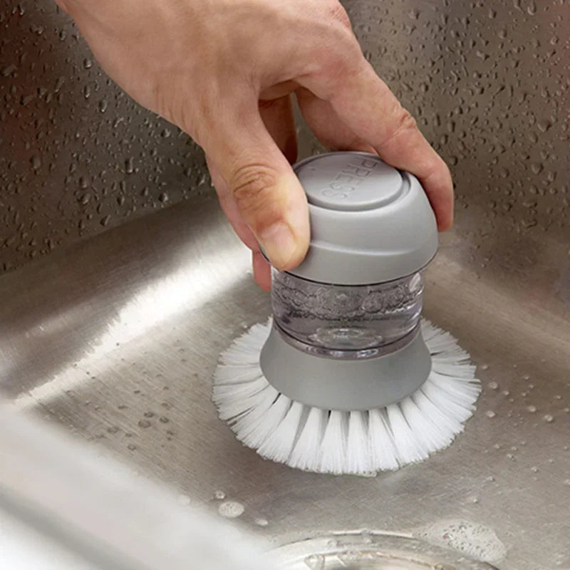 Cepillo Lavavajillas con Dispensador de Jabón para Cocina