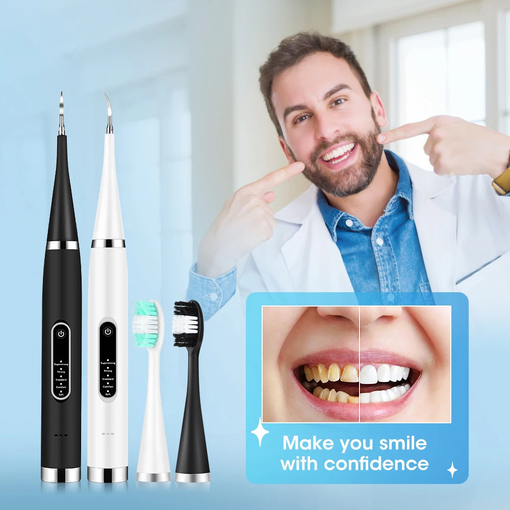 Cepillo dental electrico- espátula para eliminar la placa