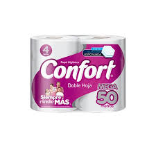 Papel Higiénico Confort 50 metros 4 U