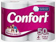 Papel Higiénico Confort 50 metros 4 U