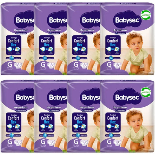 Manga Pañal BabySec Talla G-20 unidades -8 paquetes