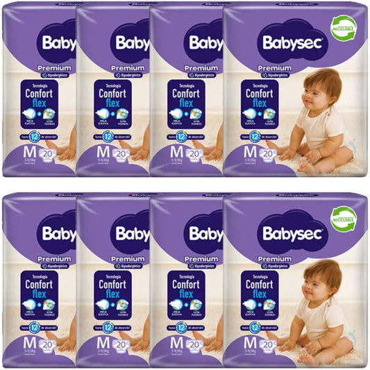 Manga Pañal BabySec Talla M-20 unidades . 8 paquetes