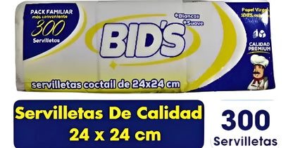 Servilleta Bids 300 unidades- 24x24 cm